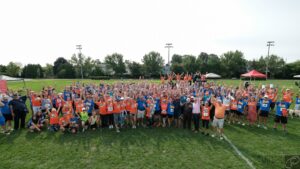 Group photo of the Rudy's run participants
