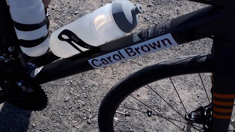 Photo du nom de Carol Brown sur un vélo