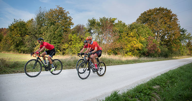 Cyclistes participant au Brevet Growling Beaver.