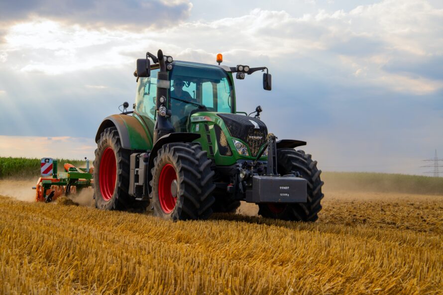 tractor in field