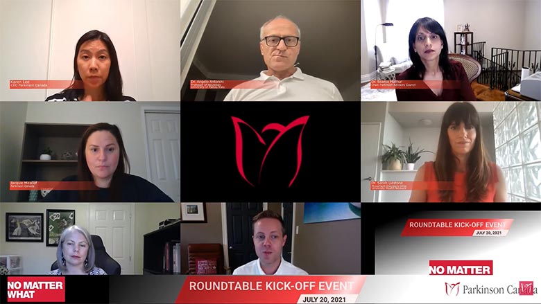 Des participants au lancement virtuel des tables rondes
