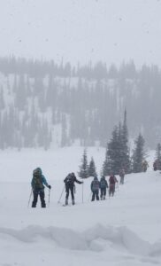 Snow shoeing with Brock Carlton and his crew